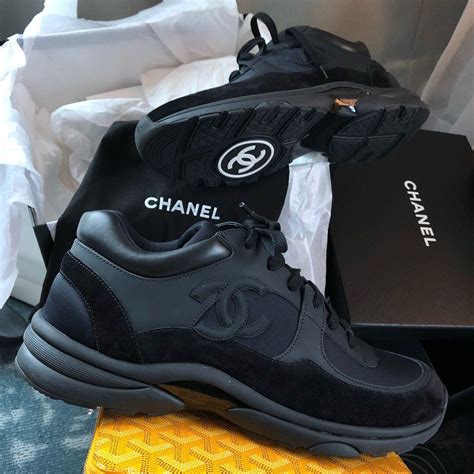 all black chanel trainers mens